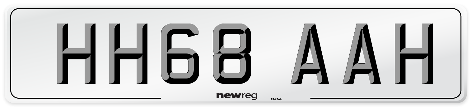 HH68 AAH Number Plate from New Reg
